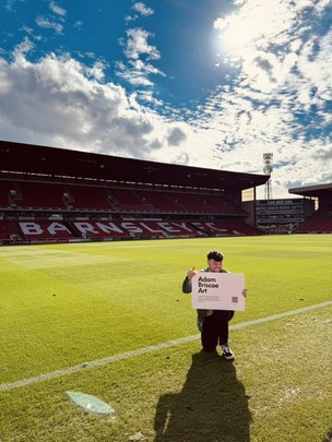 PROUD: Adam Briscoe at Oakwell.