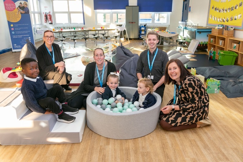 COMMUNITY HUB: A new community hub aimed at pre school families and children as been launched at Hunningly lane primary and is aimed at the Immediate and surrounding areas, Pictured with Head of school Sadie Howard are Jack Barker, Rachel  Keighly,and Gemma Blackly. Picture Shaun Colborn PD093666