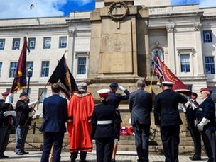 LOOK BACK: Barnsley residents paid their respect on D-Day. Picture: Finn Smith.