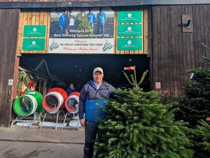 Andrew Stenton at Billingley Christmas Tree Farm.