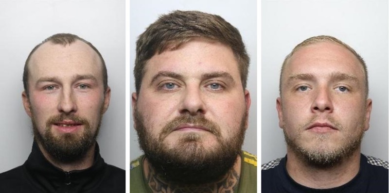 JAILED: Joshua Lane, Ricky Cotton and Michael Shaw.