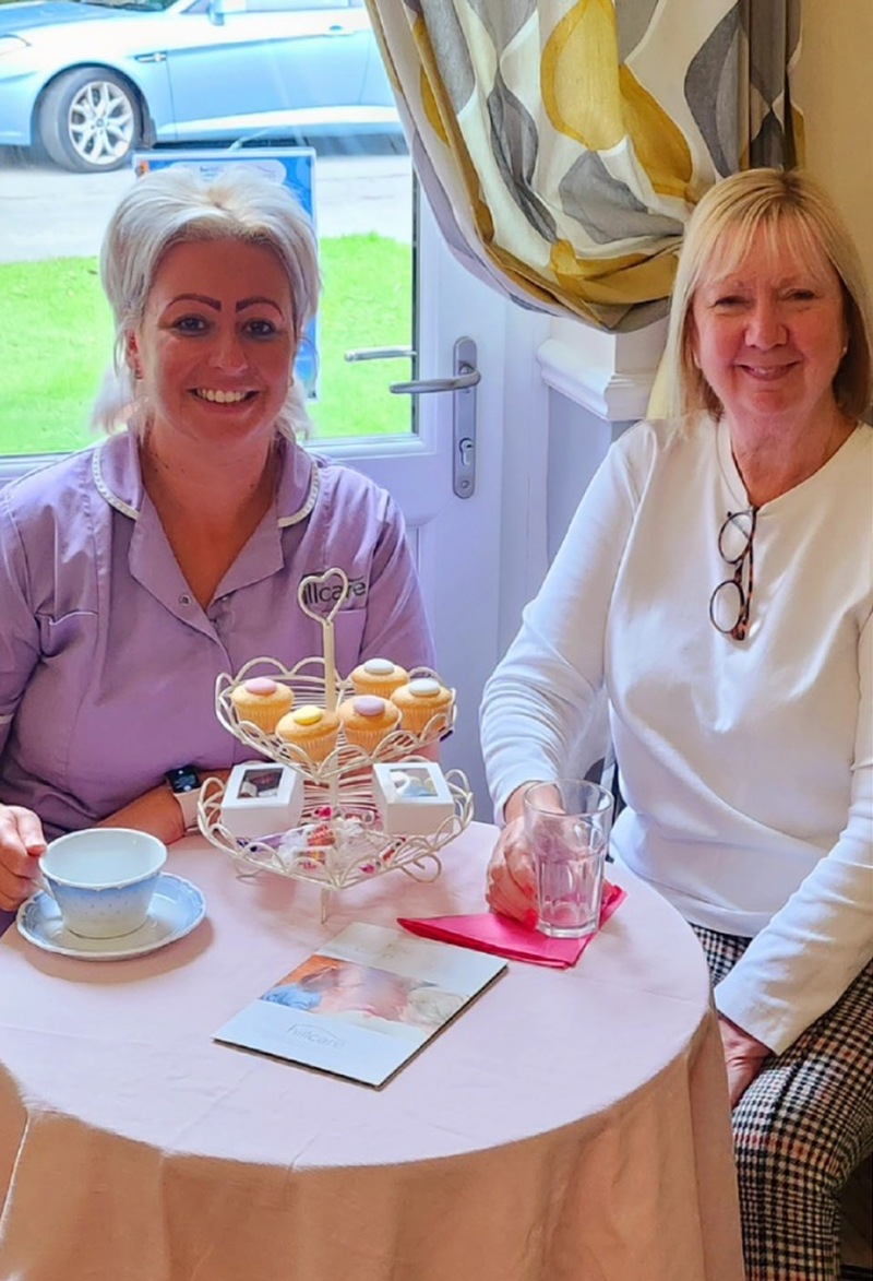 EVENT: Rachael Addy, activities co-ordinator at Deangate Care Home, and Avril Pritchard, a representative from Barnsley Carers Service, at the inaugural Carers’ Cafe.