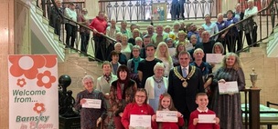 BARNSLEY IN BLOOM: The winners at Barnsley Town Hall.