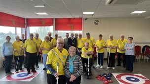 CELEBRATION: 95-year-old George with the rest of the group at Dorothy Hyman.