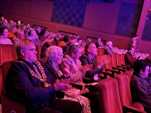 Mayor and Mayoress John and Doreen Clarke enjoying the show.