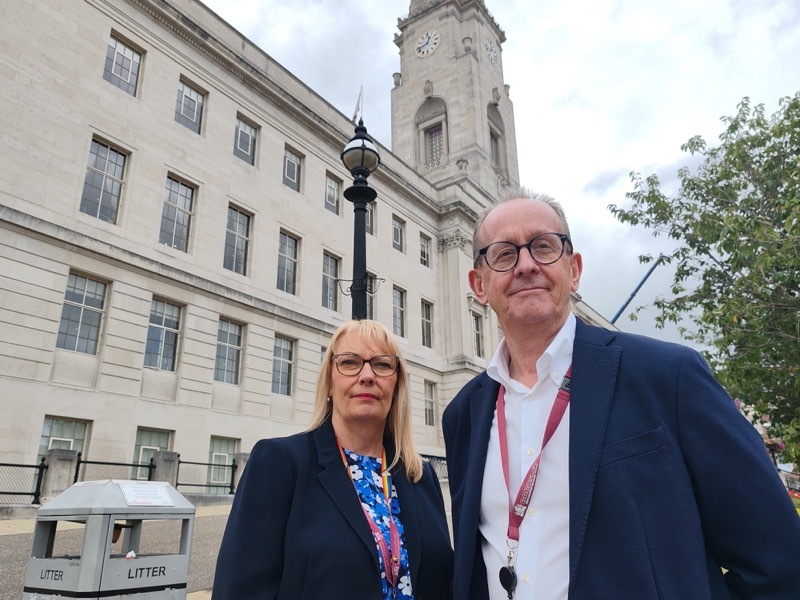 CONCERNS: Deputy leader Caroline Makinson and council leader Sir Steve Houghton.