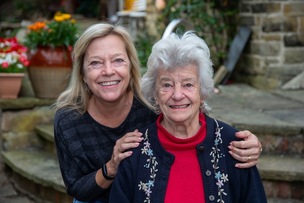 CARING: Helen Love with her mum Picture Shaun Colborn PD093468