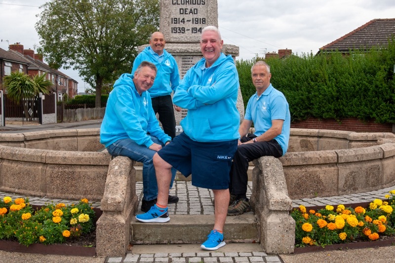 Hoyland Memorial volunteers, Gary Moore, Phil.Hickling ,Clive Wood, and Douggie Parkin