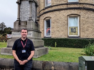 SPEAKER: Paul Stebbing of the council’s archives team will be one of the speakers when the blue plaque is unveiled at the NUM offices on Huddersfield Road. Picture: Finn Smith.