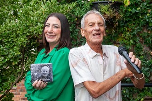 THAT’S MY LIFE: Alan Lodge with daughter Toni who both appear on his latest album. Picture Shaun Colborn PD093536