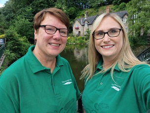 Trans Pennine Trail officer Mandy Loach and development Officer Hannah Beaumont.