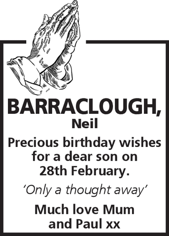 Notice for Neil Barraclough