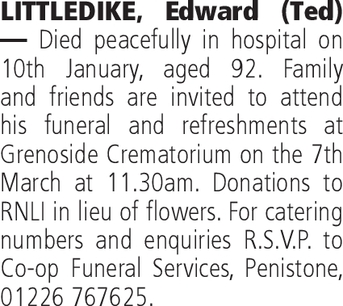 Notice for Edward Littledike